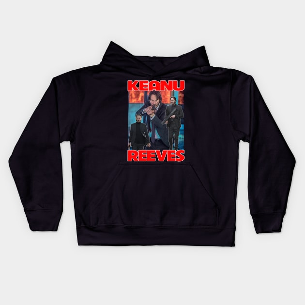 Keanu main character two images Kids Hoodie by Madisen Harvey